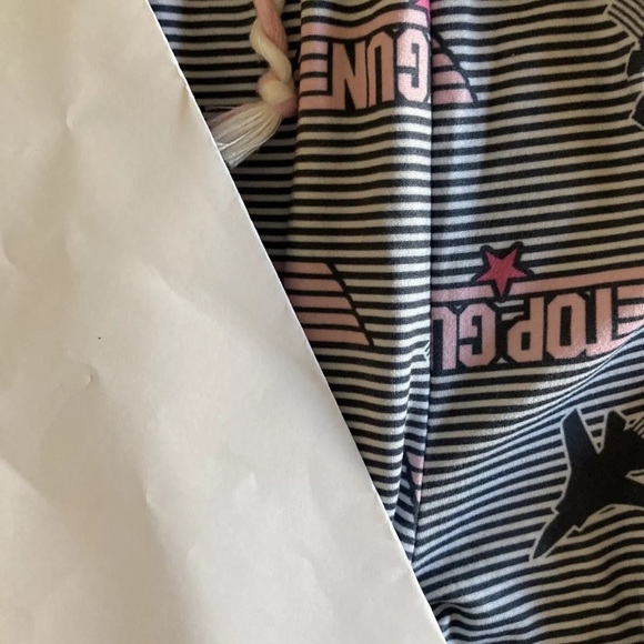 Women’s Top Gun fighter jet gray pink striped jogger lounge pants size XS - Picture 6 of 6